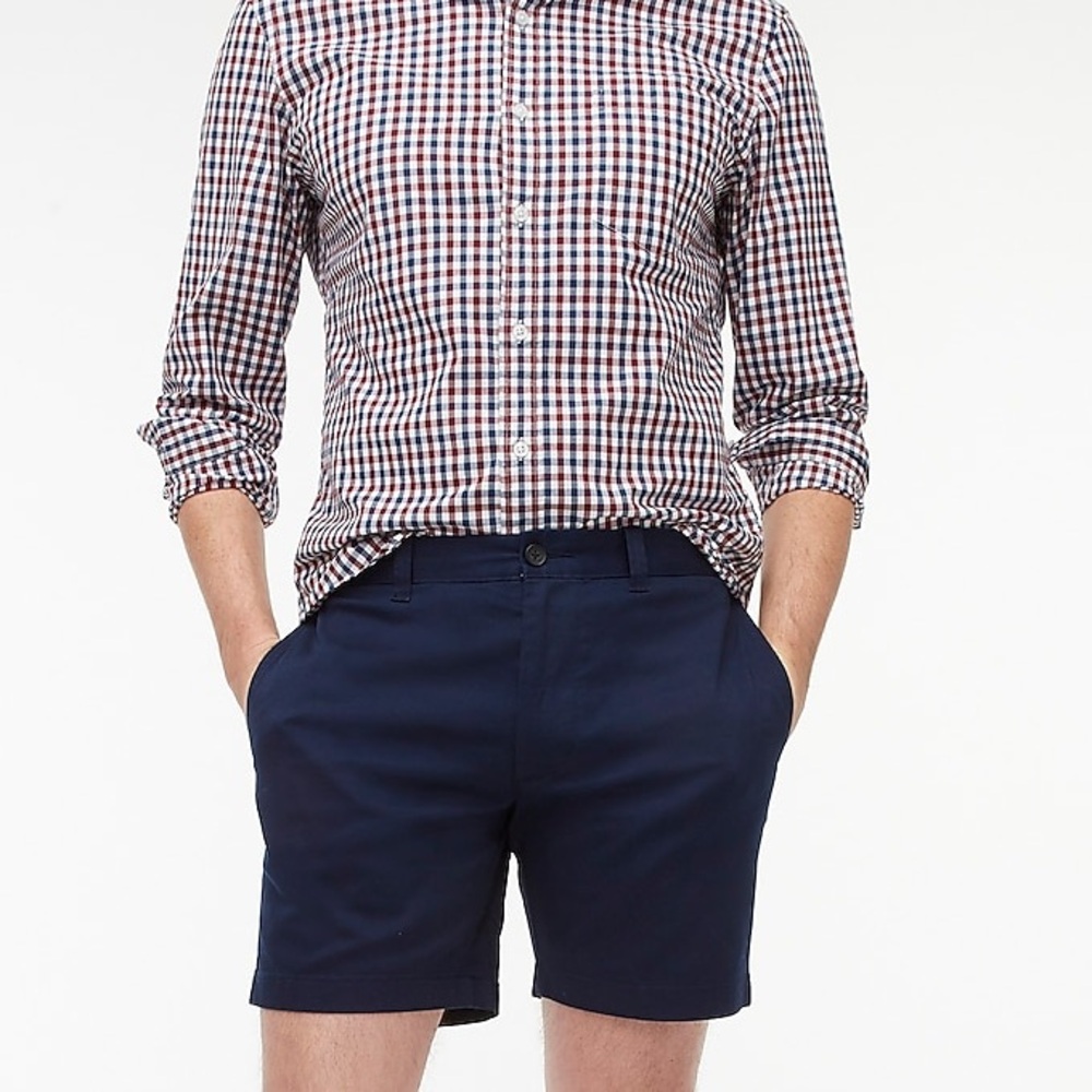 JCrew 7” Men's Flex Chino Navy Shorts